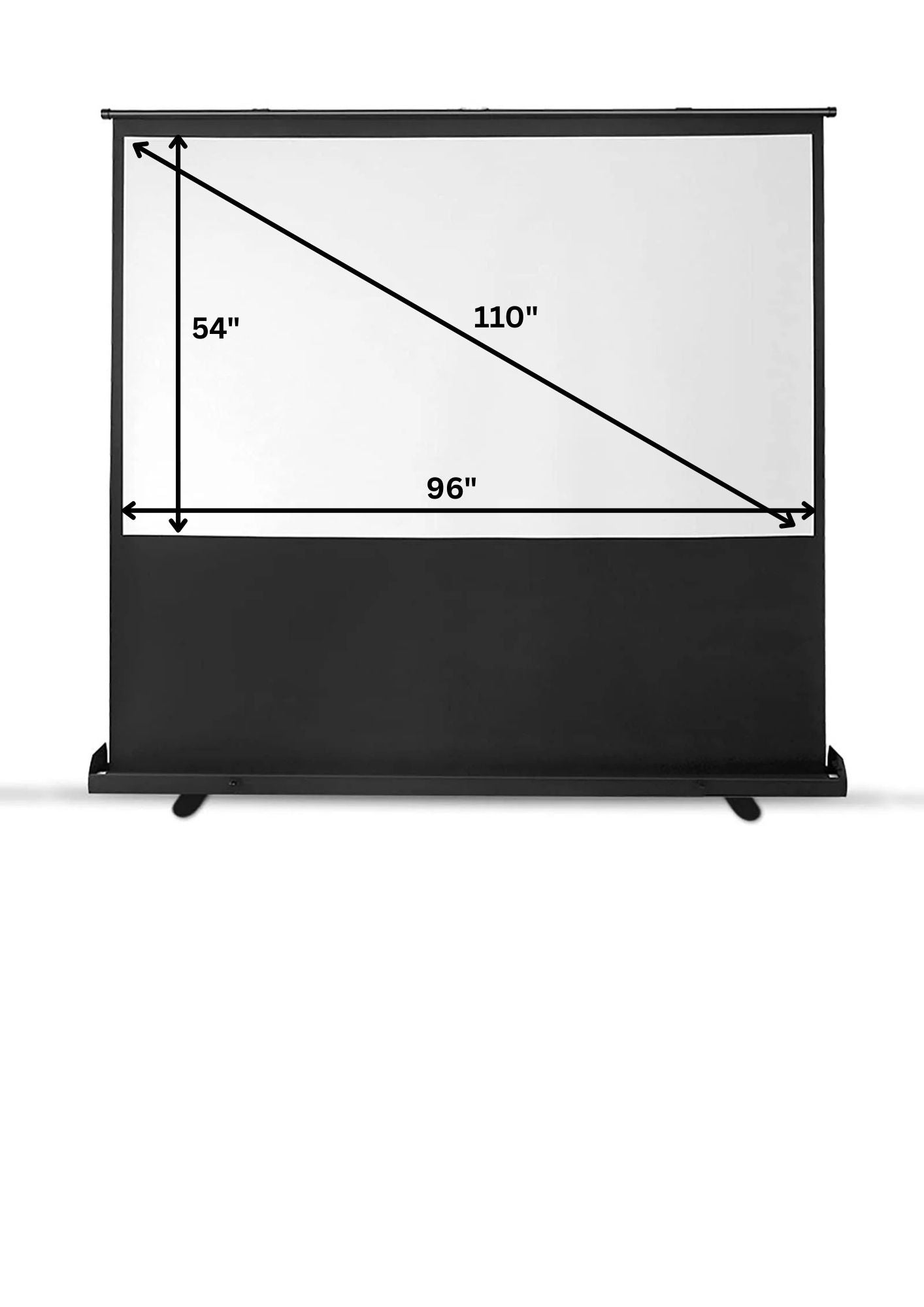 Inlight Manual Floor Rising Screens (16:9 Format) - Supports 1080P-UHD-3D-4K.