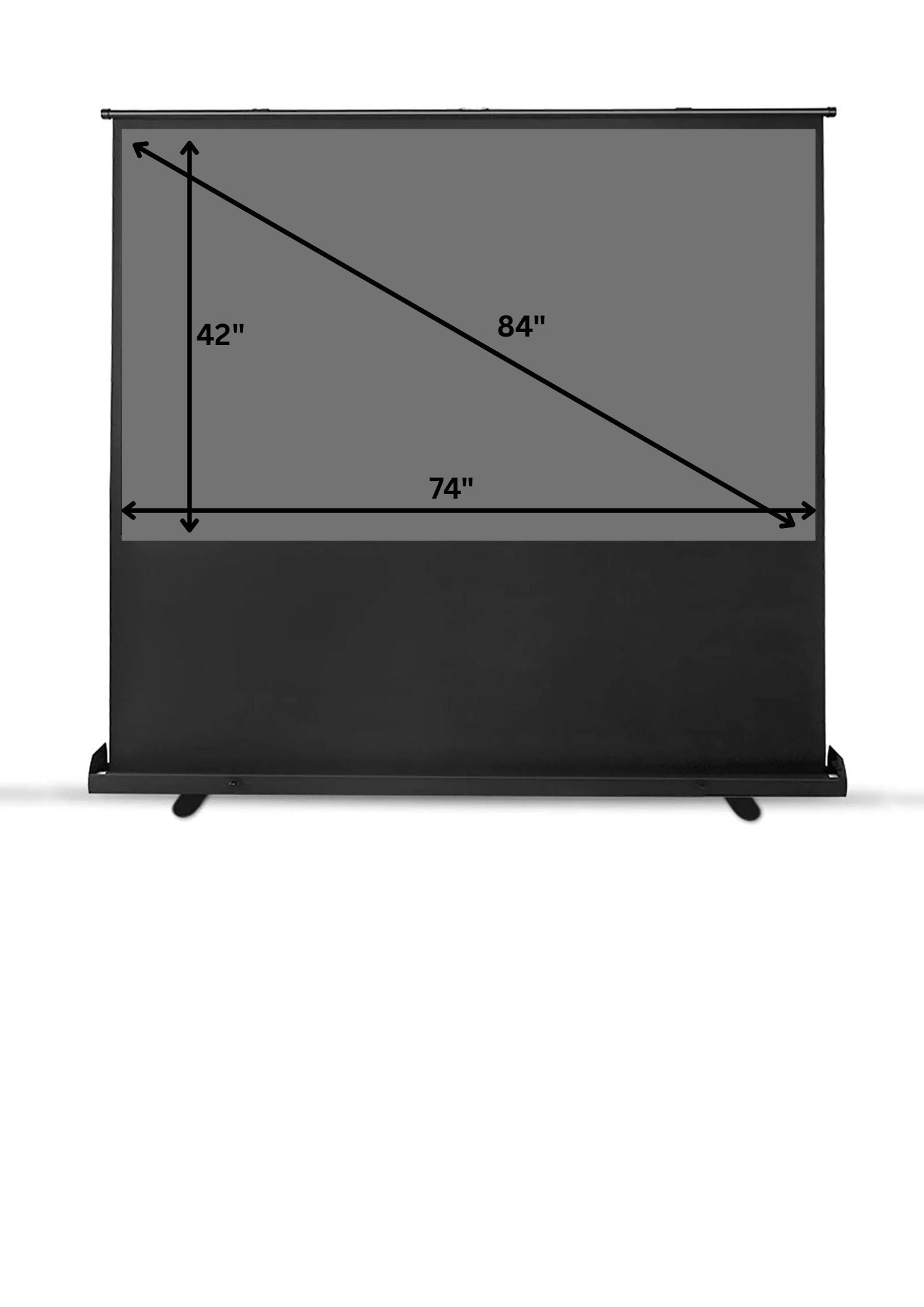 Inlight Manual Floor Rising Screens (16:9 Format) - Supports 1080P-UHD-3D-4K.