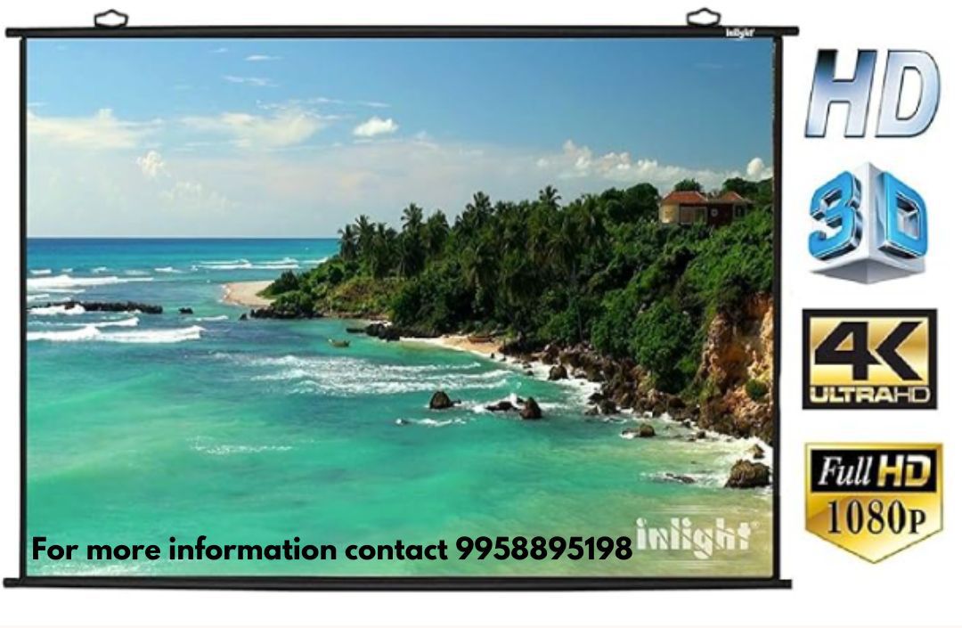 Inlight MapType Projector Screen (16:9 Format) - Supports Ultra HD-3D-4K.