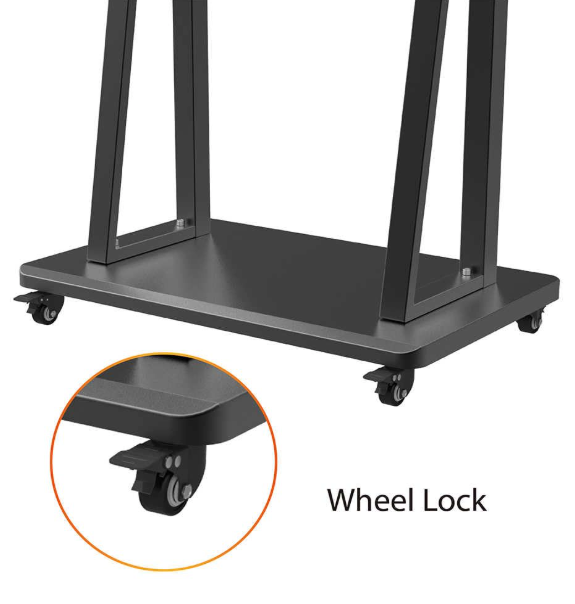 Inlight Rolling/Mobile TV Cart with Wheels for 32"-75" Inch LCD LED 4K Flat Screen TVs.