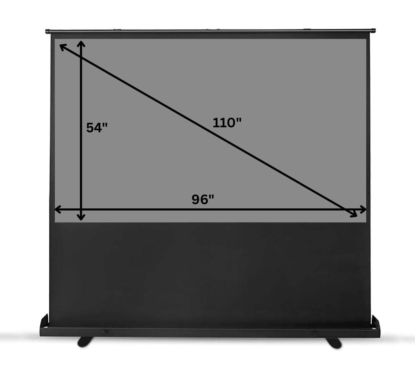 Inlight Manual Floor Rising Screens (16:9 Format) - Supports 1080P-UHD-3D-4K.