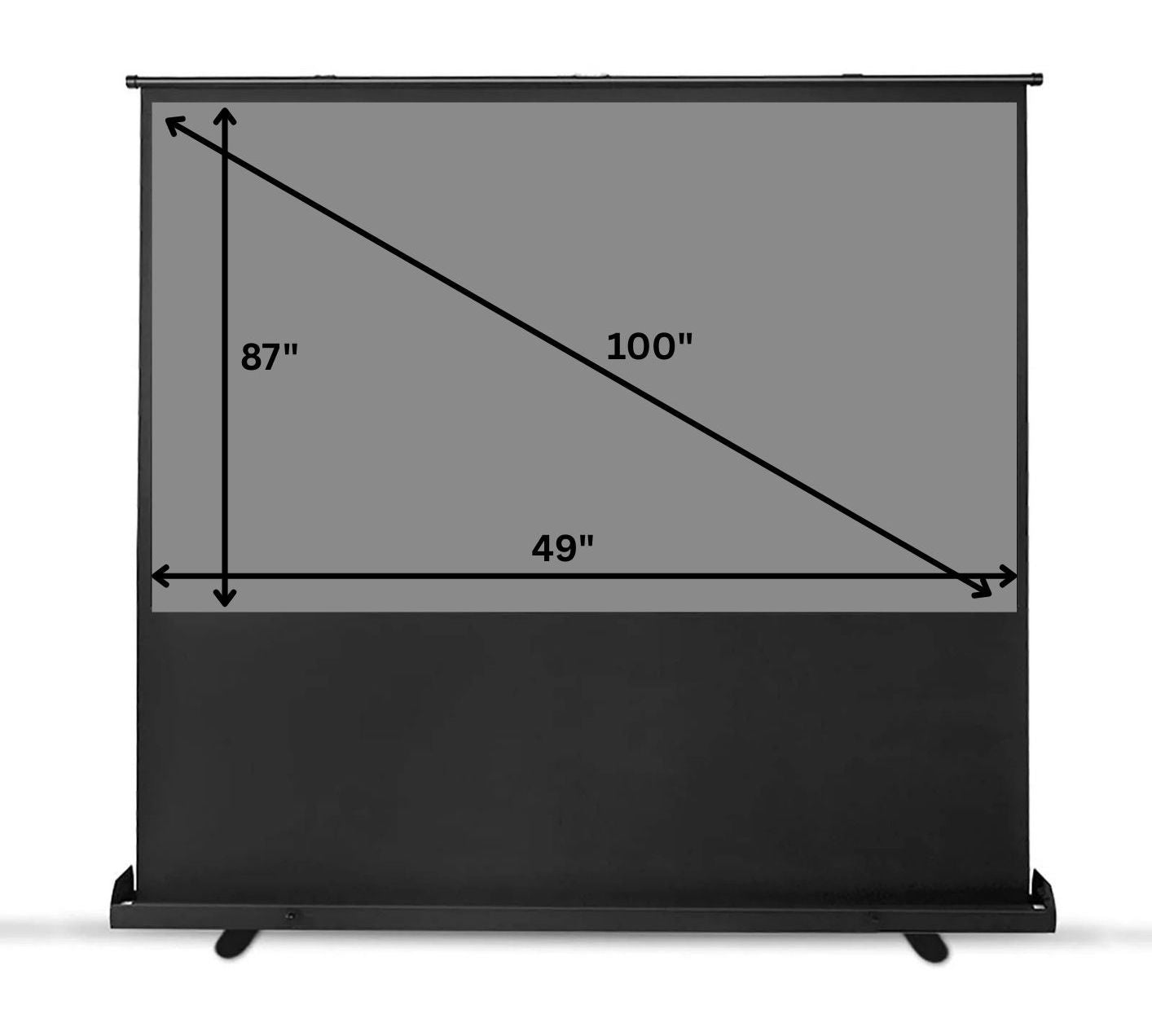 Inlight Manual Floor Rising Screens (16:9 Format) - Supports 1080P-UHD-3D-4K.