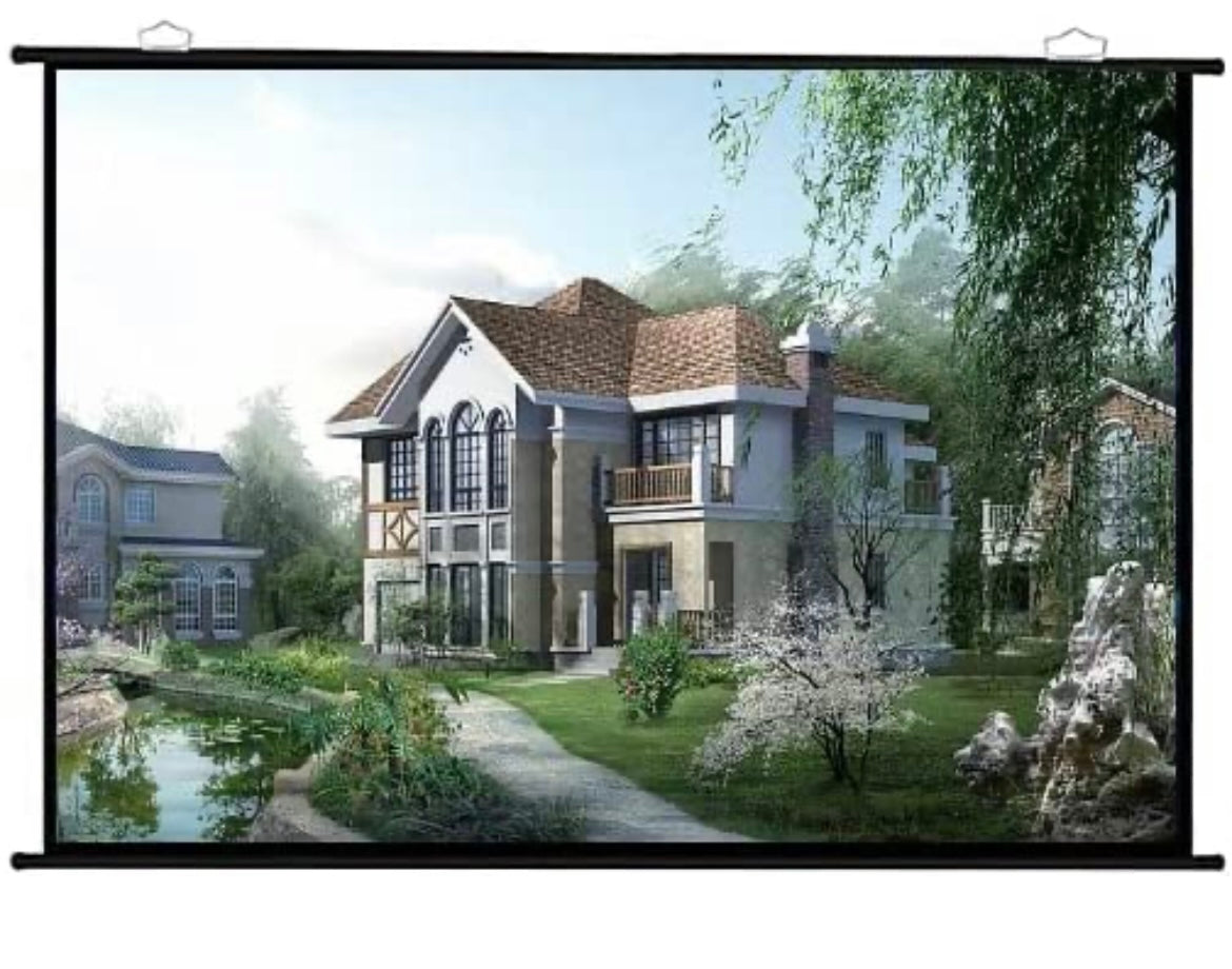 Inlight MapType Projector Screen (16:9 Format) - Supports Ultra HD-3D-4K.