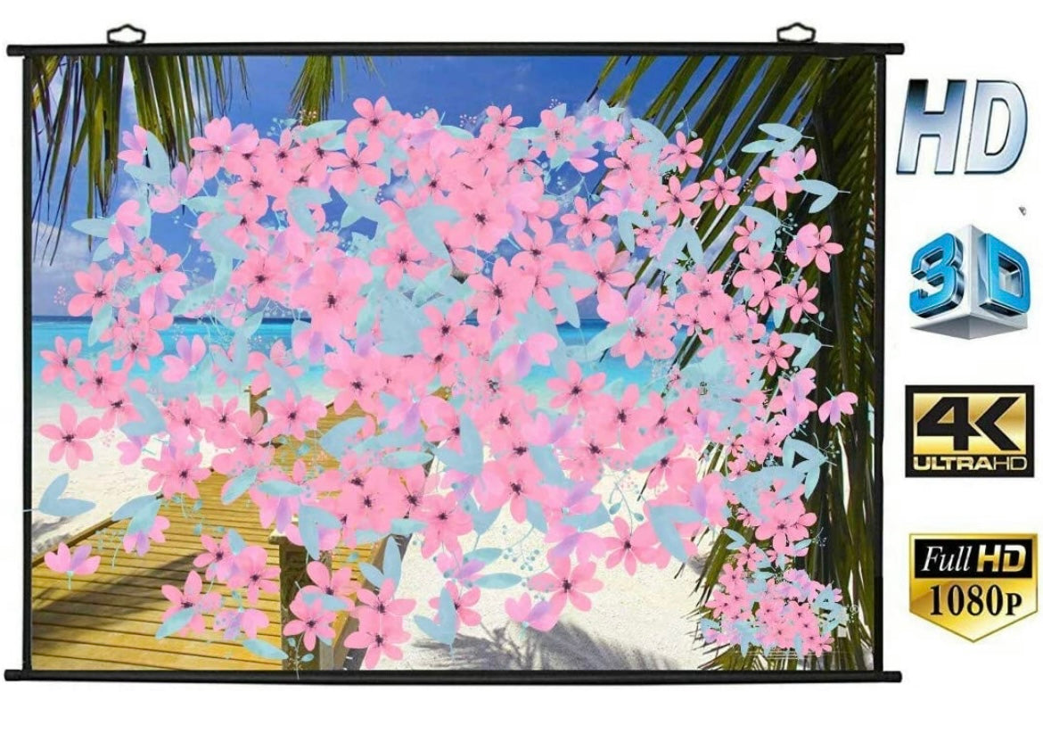 Inlight MapType Projector Screen (16:9 Format) - Supports Ultra HD-3D-4K.