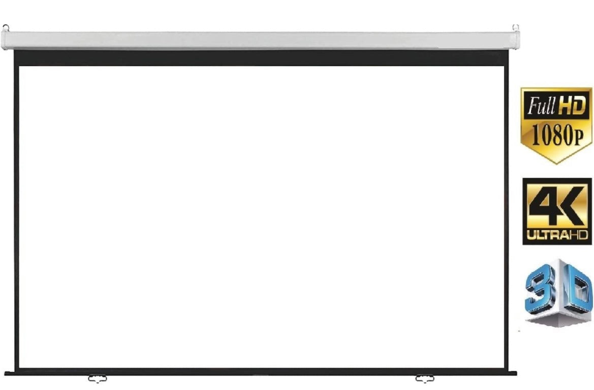 Inlight Wall Type Projector Screen - (4:3 Format) Supports Ultra HD-3D-4K comes with NO AUTOLOCK mechanism.