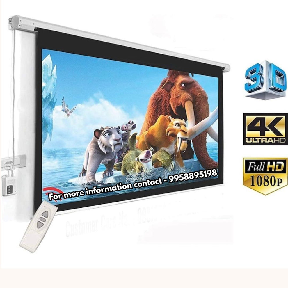 Inlight Motorised Projector Screen (16:9 Format) - For Home Use ...
