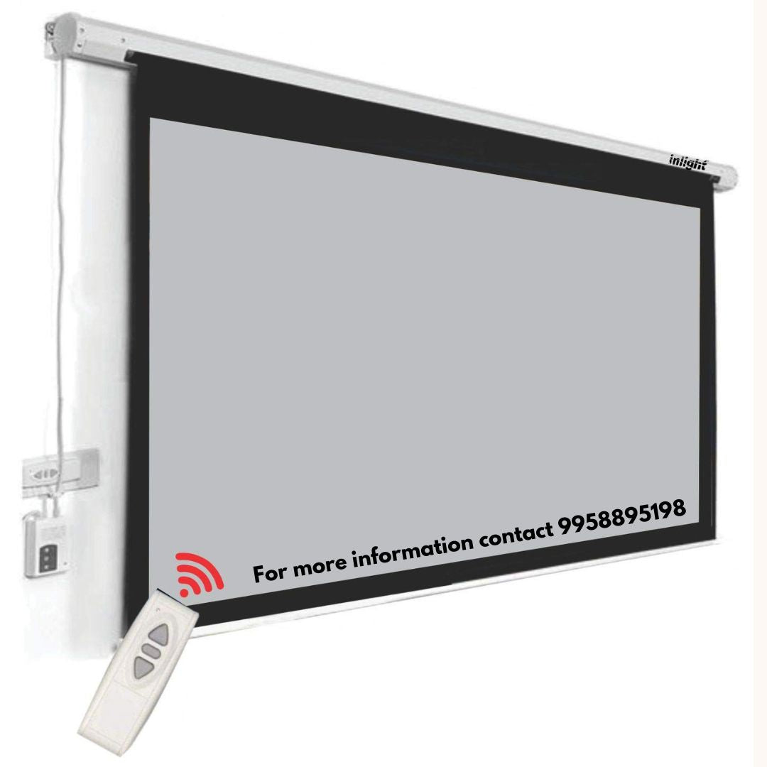 Inlight 3D Grey Motorised Projector Screen (16:9 Format)- Supports Ful ...