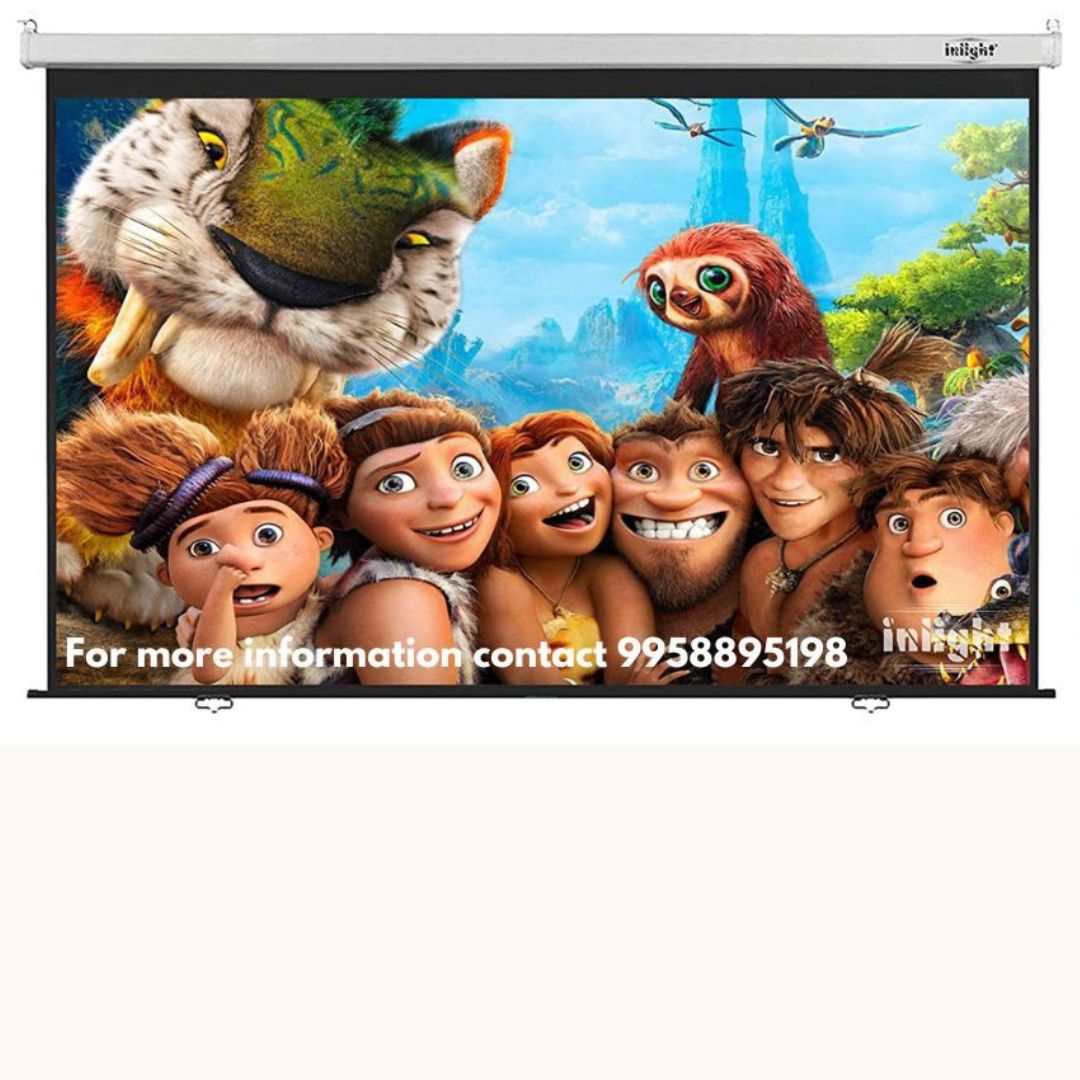 Inlight Wall Type Projector Screen - (4:3 Format) Supports Ultra HD-3D-4K comes with NO AUTOLOCK mechanism.