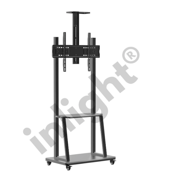 Inlight Rolling/Mobile TV Cart with Wheels for 32"-65" Inch LCD LED 4K Flat Screen TVs.