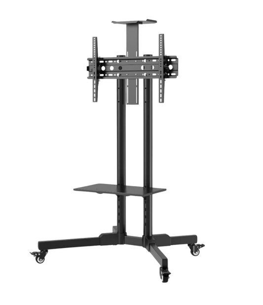 Inlight Rolling/Mobile TV Cart with Wheels for 32-65 Inch LCD LED 4K Flat Screen TVs, TV Floor Stand with Shelf Holds Up to 50 Kgs